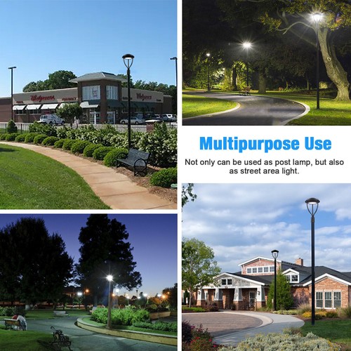 100W Post Top Light LED Circular Area Light Garden Street Road IP65 Waterproof - Picture 8 of 12