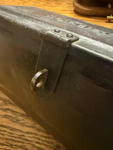 Vintage FORDSON Tractor TOOL BOX Original Embossed utility Black - Picture 10 of 10