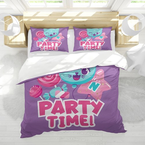 Bedding Set For Like Nastya Duvet Cover with 2 Pillow Case Boys and Girls Kids - Picture 5 of 6