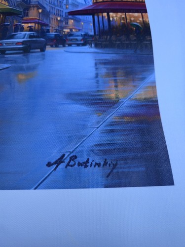 alexei butirskiy Signed Canvas City Of Love 20x16 Signed - Picture 3 of 7