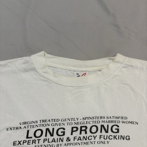 Vintage 90s Sex Humor Tee Gr. XL Vulgar Long Prong Single Stitch - Bild 3 von 15