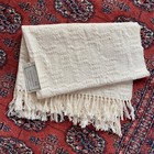 Mostrom & Chase Handweavers "Bronson Lace" All Cotton Natural Blanket