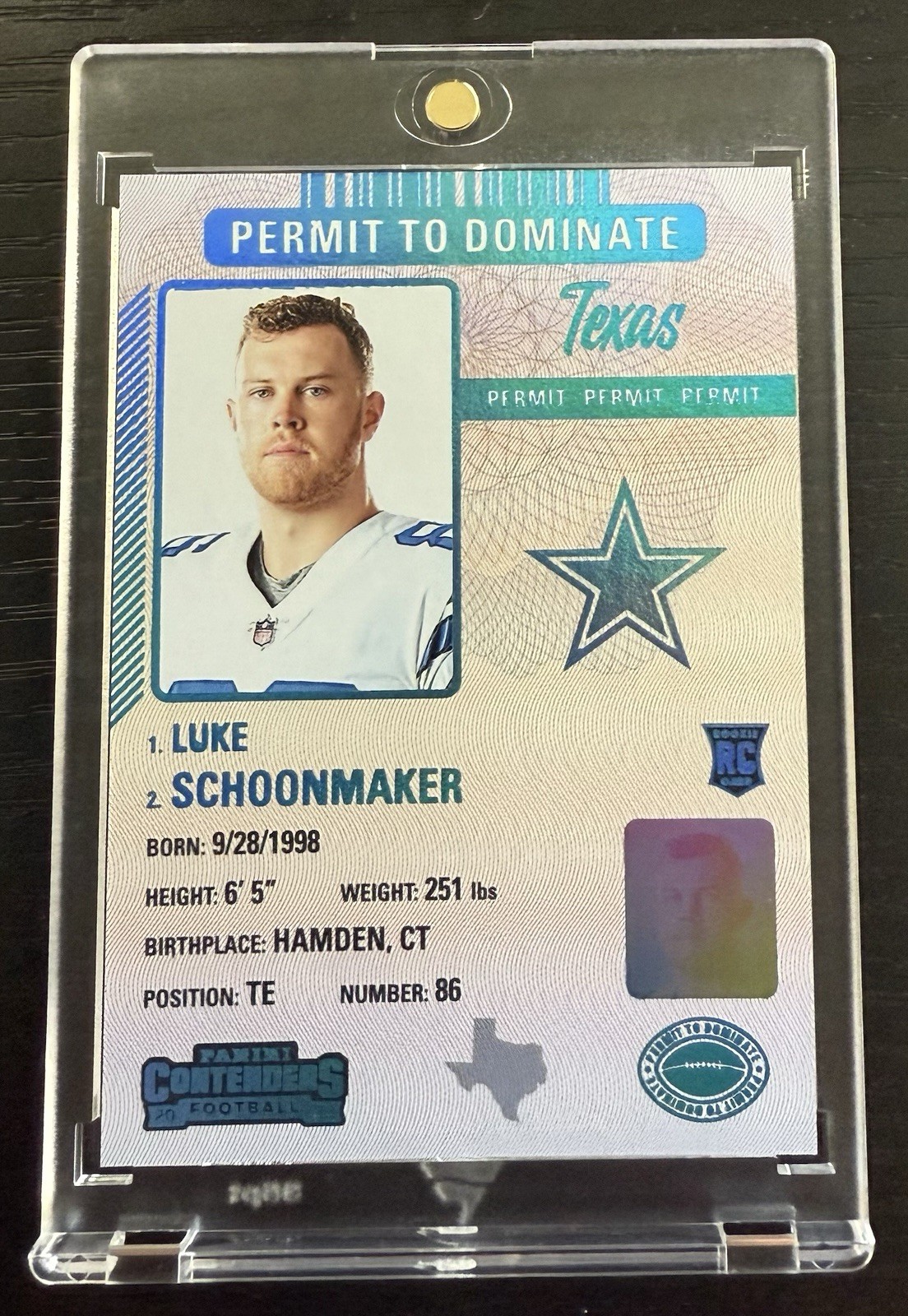 2023 Contenders - Rookie Permit To Dominate Luke Schoonmaker (RC) CASE HIT SSP