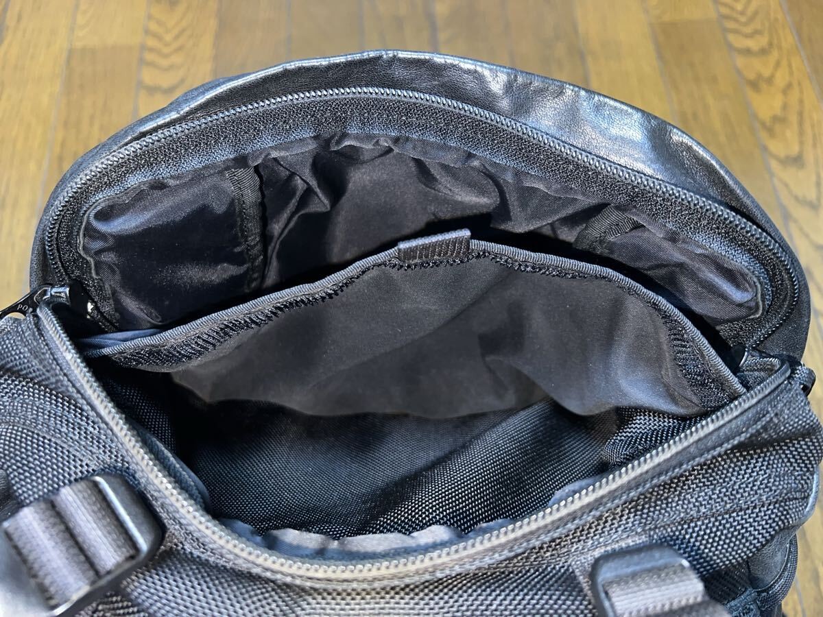 porter backpack progress leather black Backpack L… - image 9