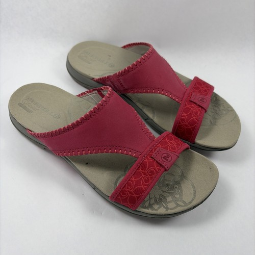 Sandalias Merrell Sweetpea Mujer Cuero ROSA Cómodas Toboganes para Caminar Talla 9 - Imagen 10 de 10