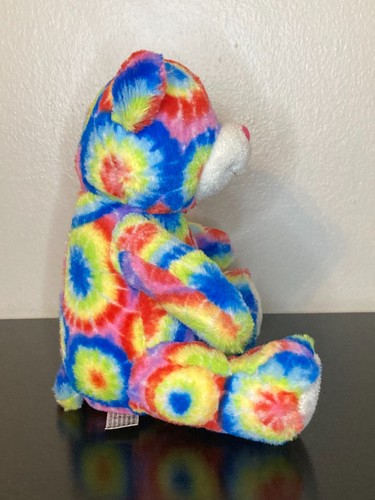 "Peace Pals" Fuzzy Tie-Dye Teddybär Plüschtier 9 Zoll Stofftier Ausgabe 2011 - Bild 4 von 6