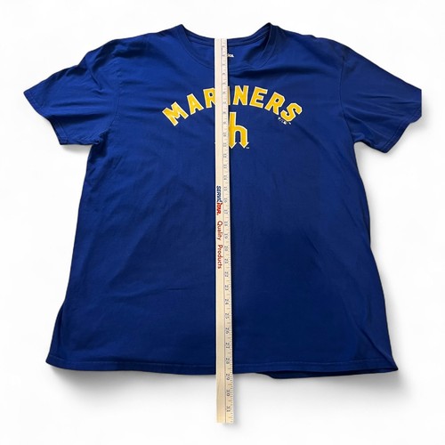 Seattle Mariners Cal Raleigh Jersey T-Shirt Blue Extra Large XL 3 Holes on Tag - Picture 11 of 20