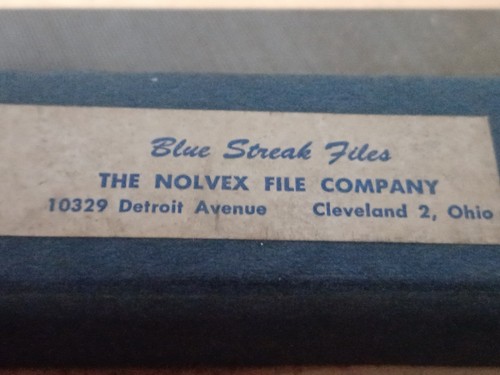Vintage Nolvex Blue  Streak Files 6 Count 8" Flat Bastard Files Made In USA New - Picture 7 of 8