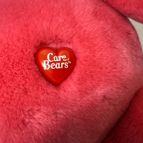 Vintage 2004 Care Bear Jumbo "Secret Bear" 24" Large Pink Locket Heart Plush Y2K - Afbeelding 4 van 6
