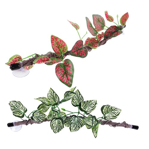  2 Pcs Reptile Fake Plants for Terrarium Snake Climbing Accessories - Bild 3 von 20