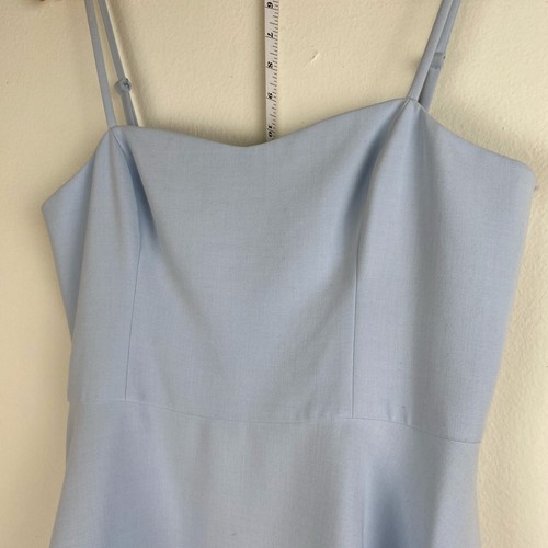 French Connection Whisper Mini Dress Size 6 Light Blue Sweetheart Party Coquette - Picture 4 of 10