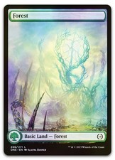 Forest (266) - Full Art #266 (Foil) (NM) Phyrexia All Will Be One ONE Magic MTG
