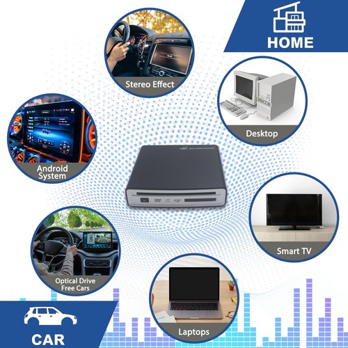 2025 New Upgrade CD Player for Car with USB&Type-C Port/Decoder/AUX Port, Por... - Picture 4 of 8