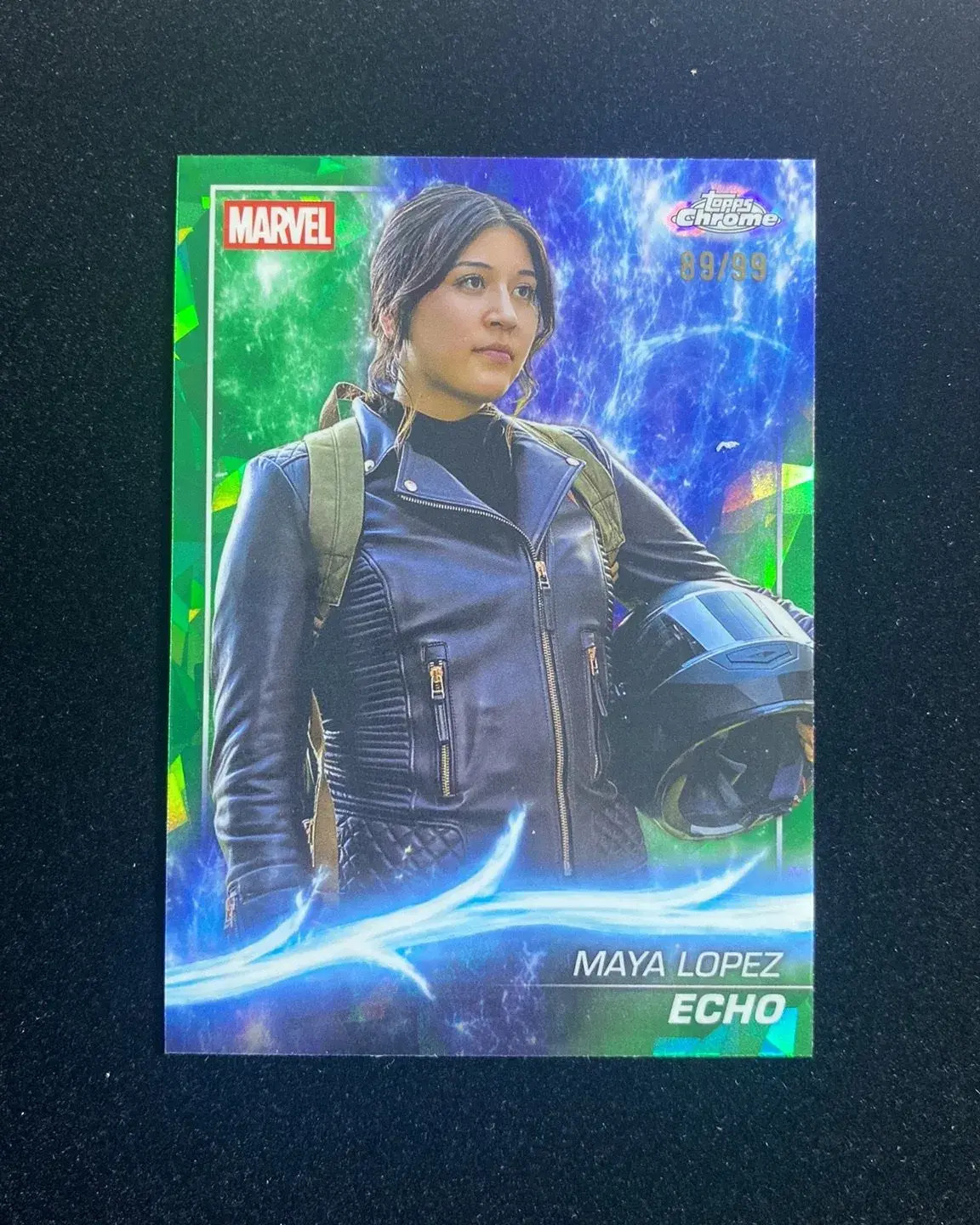 2025 Topps Chrome Marvel Studios Echo Maya Lopez #160 Green Sapphire 89/99 DN43