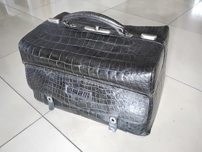 Gladstone Bag Krokodilleder, Reisetasche, sehr guter Zustand!