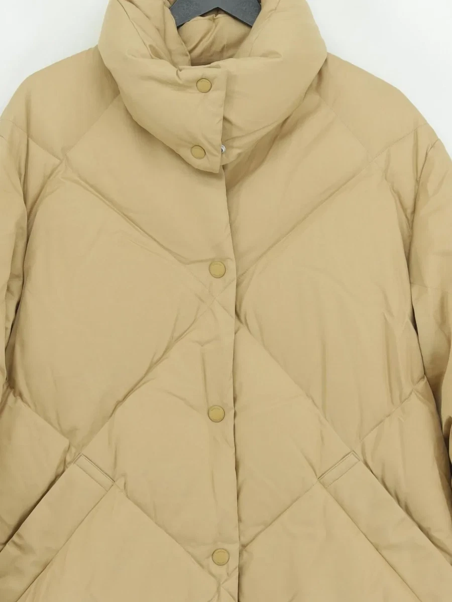 Nuevo abrigo acolchado para mujer Burberry Cawston tostado talla pequeña | PVP £1.999