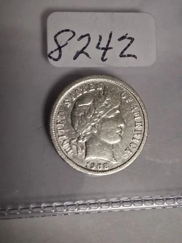1908-P Barber Dime — photo from the most recent tracked eBay sale