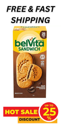 Belvita Dark Chocolate Creme Breakfast Biscuits 25 Pk. - Fast / Free Shipping