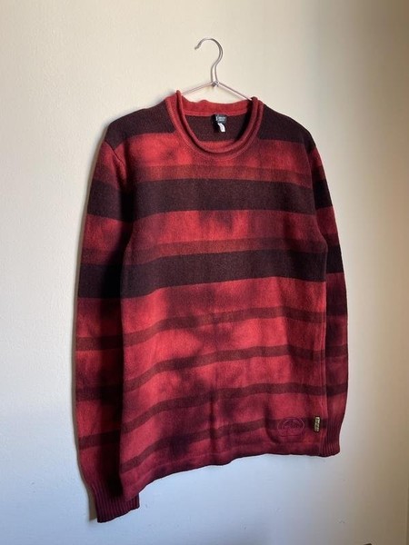 Women Armani Jeans Sweater Red Wool 38