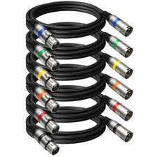 Professional 6 Pack 6FT XLR Cables, Noise Free and Long-Lasting Braided XLR Micr