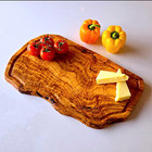 Natural Irregular Shape Olive Wood Cheese Chopping Cutting Board Rustic Kitchen