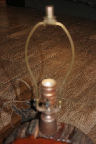 ÚNICA Lámpara de Mesa Vaquero Occidental Hecha a Mano Cuerda de Tronco de Árbol Hueco y Metal Cobre 25" - Imagen 7 de 10