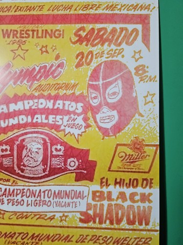 Lucha Libre Poster Vintage 1986 EL Santo Vs Black Shadow Event Poster 11 X 17" - Picture 5 of 18