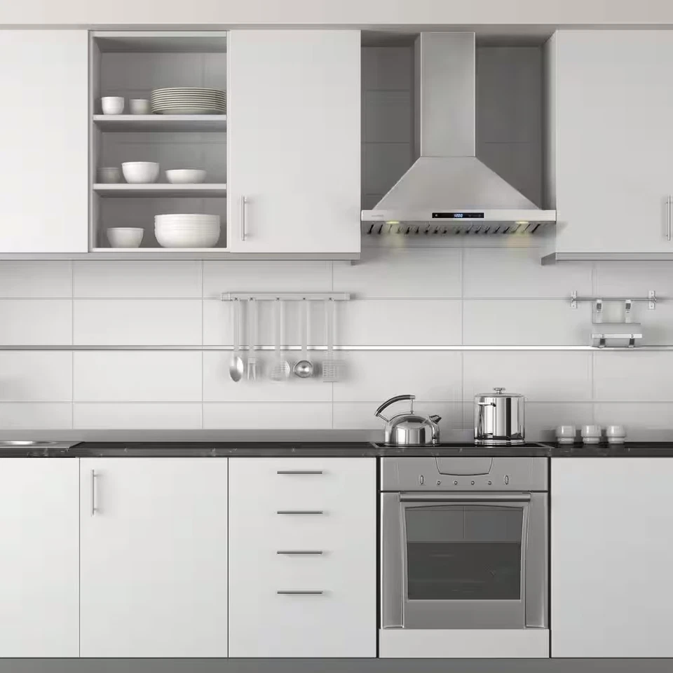 30 In. Convertible Wall-Mounted Range Hood with Light in Stainless Steel - Image 2 of 4