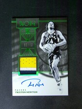 2024-25 Panini Noir Tristen Newton RC Rookie Patch Auto RPA Holo Green 09/49