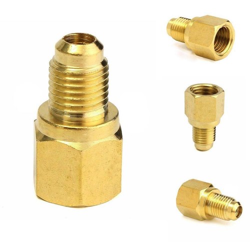 2 X For R134a Adapter 1/2 ACME Female 1/4 Male Flare Fitting Brass - Picture 17 of 23