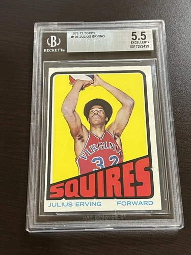1972-73 topps julius erving 195 Beckett 5.5!!!