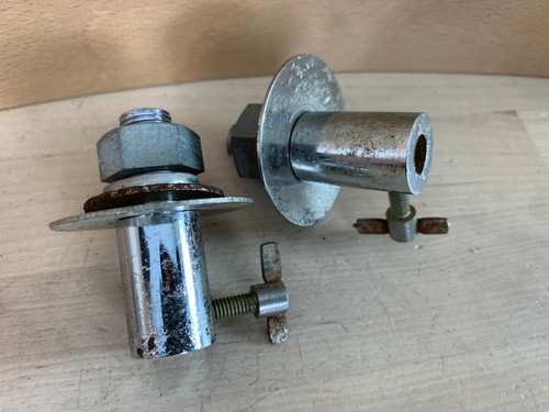 HOSHINO K Kougyou Lot of 2x Bass Drum SPUR MOUNT Leg Bracket Holder Mounts Japan - Picture 2 of 6