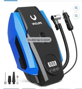 VacLife Air Gonflateur de pneus compresseur LED lampe - 12V DC - Air Pompe pour pneus de voiture