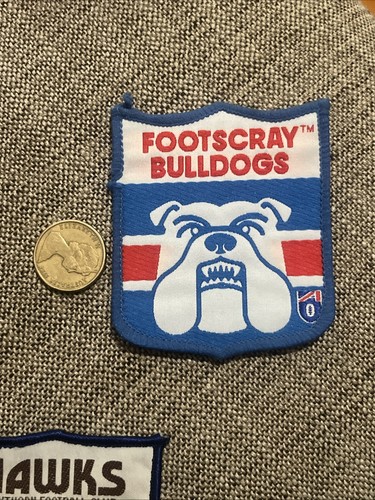 VINTAGE VFL FOOTSCRAY BULLDOGS FOOTBALL CLUB EMBROIDERED PATCH CLOTH SEW BADGE - Picture 7 of 14