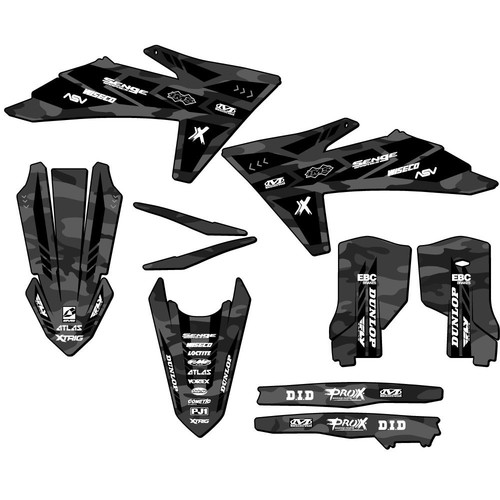 2024-2025 XC-W APACHE Grey Senge Graphics Kit Compatible with KTM - Picture 1 of 10