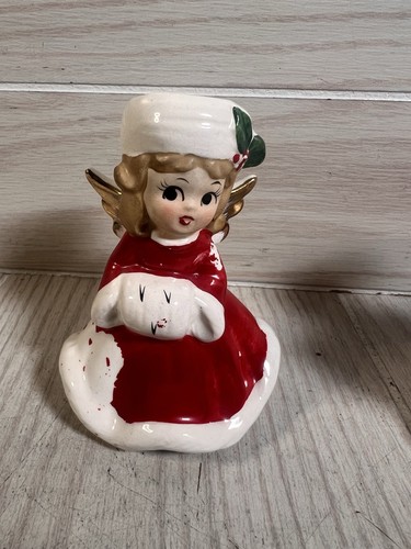 De colección NAPCO Ángel de Navidad Niñas Sosteniendo Regalo, Manguito X-473 - 4”T MCM Lote 2 - Imagen 4 de 22