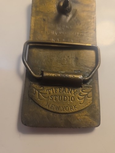 Tiffany Studio New York Gürtelschnalle massiv Messing "Super Van" - Bild 6 von 13