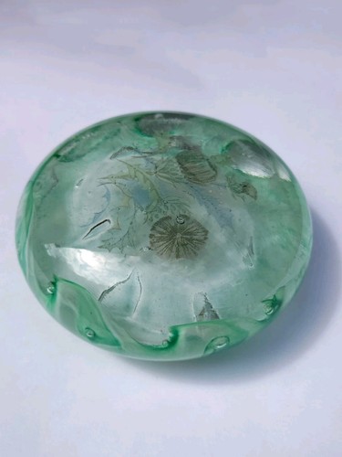 TWEEDSMUIR Chris Dodds Art Glass SCOTLAND Paperweight Scottish Thistle Vintage - Picture 7 of 12