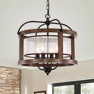 Modern Farmhouse Chandelier Light Wood Ceiling Fixture Rustic Lighting Round Bk Modern Farmhouse Chandelier Light Wood, Farmhouse Chandelier Lighting