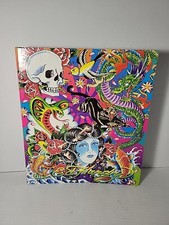 Ed Hardy Lisa Frank Butterfly Skulls Flowers 1 Inch Binder Love Kills Slowly