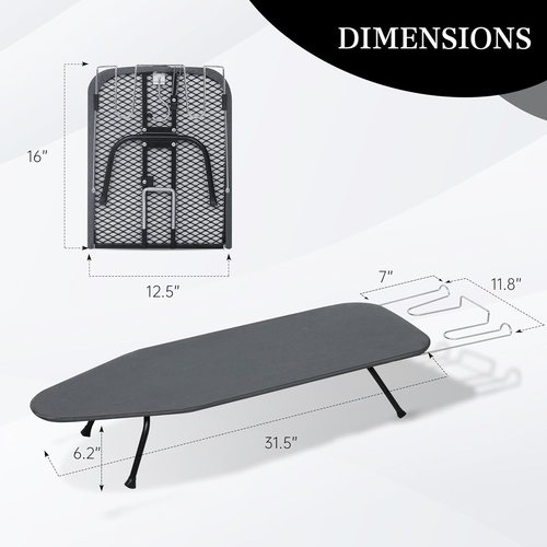 Heavy Duty Foldable Ironing Board with Heat Resistant Cover & Thick Pad - Picture 6 of 12