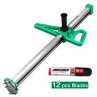Stainless Steel Manual Gypsum Board Cutting Tool Hand Push +12pcs Blades