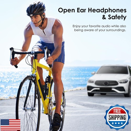 Open Ear Headphones with Mic, Bluetooth Headset with Microphone, Dual Connect - Picture 4 of 5