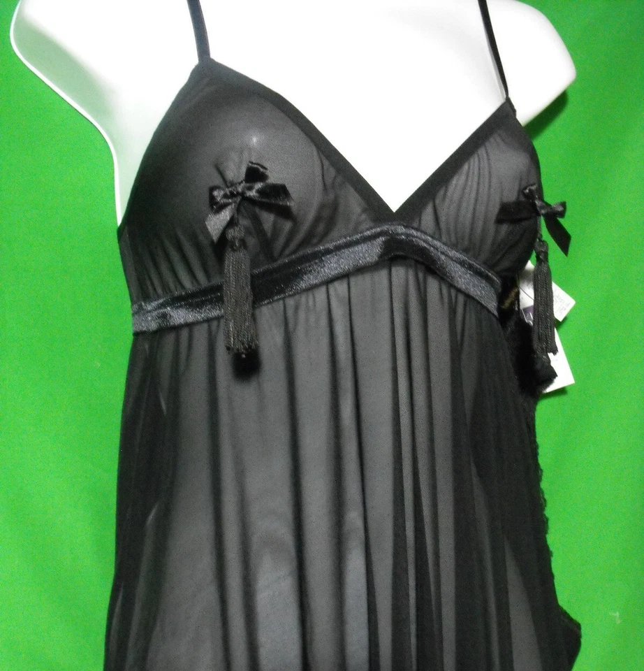 NUEVO HANKY PANKY 2 PIEZAS 286044 DESPUÉS DE MEDIANOCHE MALLA BORLA BEBÉ MUÑECA Y TANGA L Foto 2 de 3