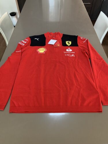 Scuderia Ferrari 2023 Team Half Zip Sweater Puma F1 Formula 1 M - Picture 2 of 8