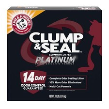 Arm  Hammer Clump  Seal Platinum Multi-Cat Complete Odor Sealing Clumping C...