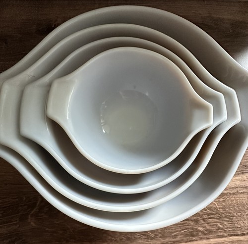 Pyrex Vintage 1978 Woodland Cinderella 4 Stück verschachtelte Rührschüssel Set 441-444 - Bild 2 von 6