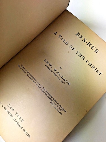 Antique 1880 "Ben-Hur" Book      - Picture 4 of 5