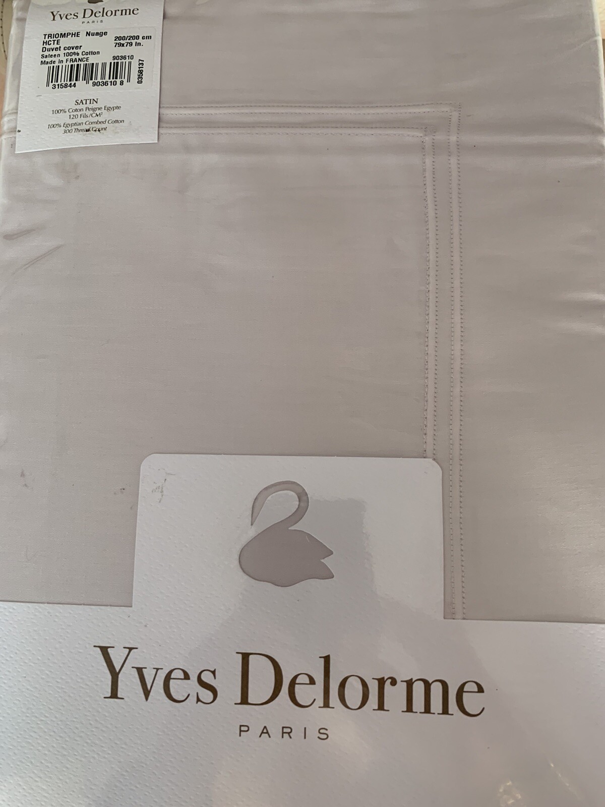 Details zu YVES DELORME TRIOMPHE NUAGE SATIN DUVET COVER DOUBLE LUXURY Neu inländisch