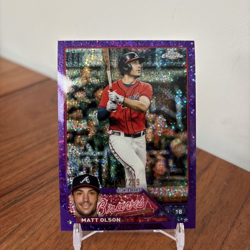 2023 Topps Chrome Purple Speckle Refractor /299 Matt Olson #163
